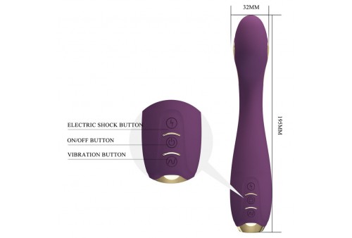 pretty love hector vibrador electroshock por control por app lila