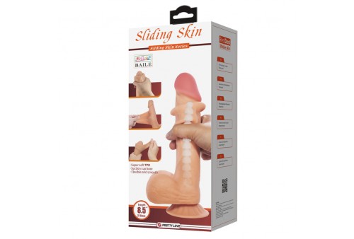 pretty love sliding skin series dildo realístico con ventosa piel deslizante 218 cm