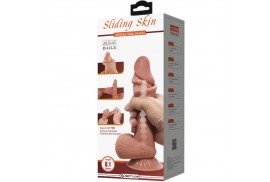 pretty love sliding skin series dildo realístico con ventosa piel deslizante moreno 206 cm