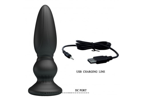 mr play vibrador potente control remoto anal plug negro
