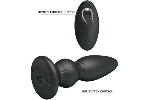 mr play vibrador potente control remoto anal plug negro
