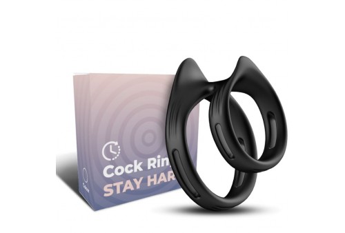 armony dualring anillo doble elstico negro