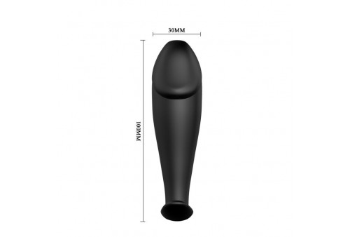 pretty love plug anal silicona forma pene y 12 modos vibracion negro