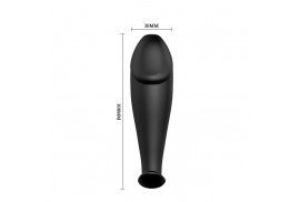 pretty love plug anal silicona forma pene y 12 modos vibracion negro