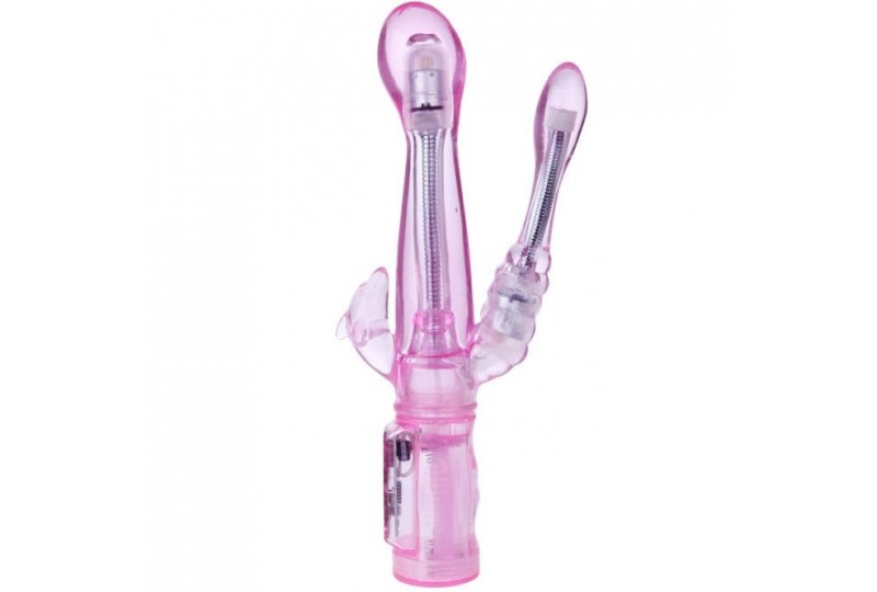 vibrador flexible con estimulador anal