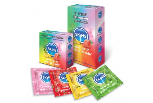 skins preservativo sabores varios 12 uds