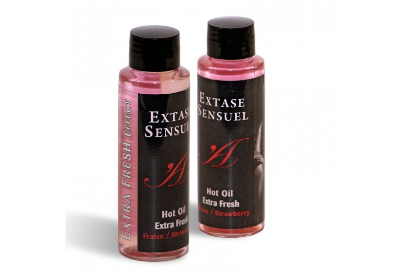 extase sensuel aceite de masaje efecto extra fresh fresa 100ml