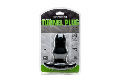 perfect fit double tunnel plug xl negro
