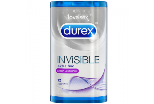 durex invisible extra lubricado 12 uds