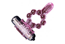 anillo silicona 10 ritmos lengua con vibracion rosa