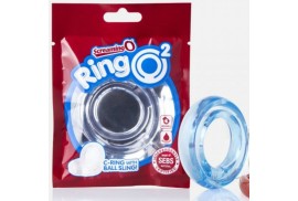 screaming o ring o2 anillo doble pene y testiculos azul