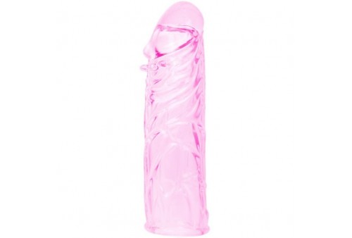 funda rosa pene silicona estimulante 13cm