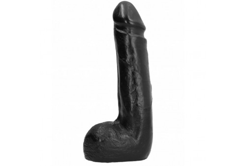 all black dildo realistico negro suave 20 cm