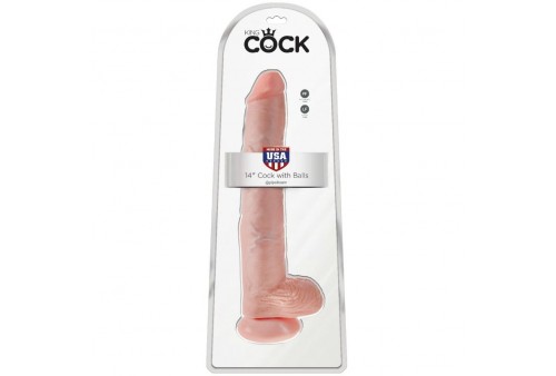 king cock pene con testiculos 356 cm color natural