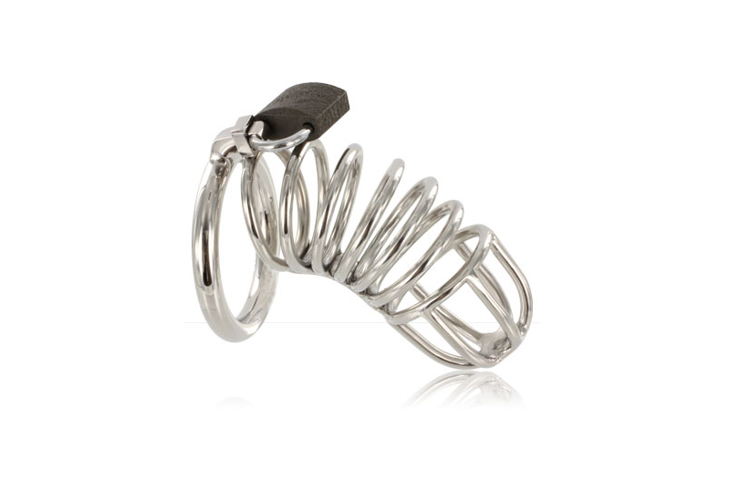 metal hard jaula anillo castidad device