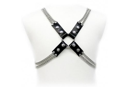 leather body chain harness