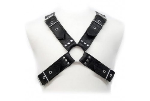 leather body buckles harness