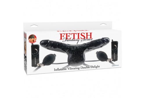 fetish fantasy series doble pene vibrador inflable negro