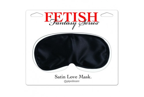 fetish fantasy mascara satinada negra