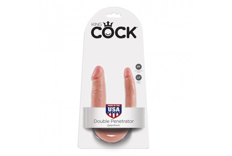 king cock dildo doble penetración 127cm natural
