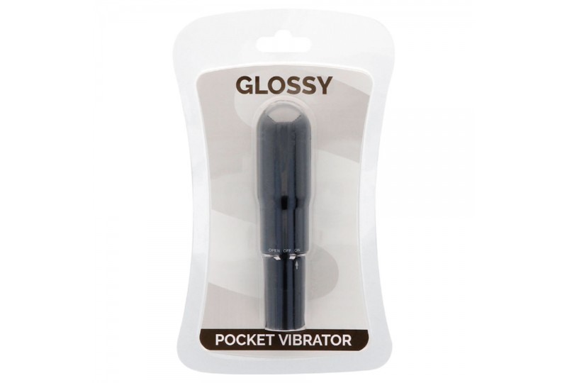 glossy pocket vibrador negro